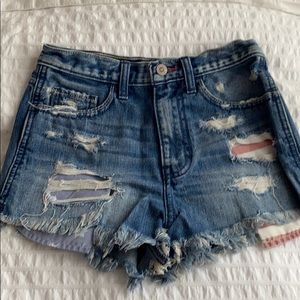 Hollister denim high waisted shorts